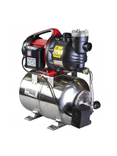 Хидрофор RAIDER RD-WP1300S 1300W, 1", 48 м напор, 3 bar, 16 л Inox резервоар