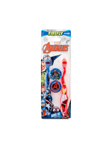 Marvel Avengers Toothbrush Подаръчен комплект четка за зъби 2 бр + капаче 2 бр