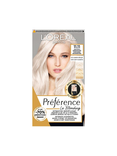 L'Oréal Paris Préférence Le Blonding Боя за коса за жени 1 бр Нюанс 11.11 Ultra Light Cold Crystal Blonde