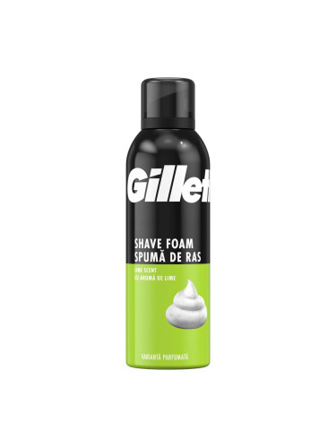 Gillette Shave Foam Lemon Пяна за бръснене за мъже 200 ml