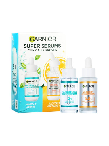 Garnier Skin Naturals Super Serums Подаръчен комплект серум за лице Skin Naturals Vitamin C 30 ml + серум за лице Skin Naturals Hyaluronic Aloe 30 ml