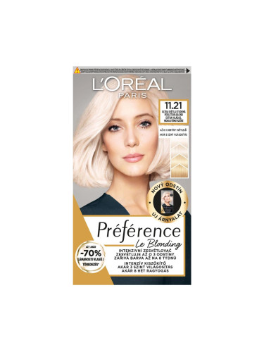 L'Oréal Paris Préférence Le Blonding Боя за коса за жени 1 бр Нюанс 11.21 Ultra Light Cold Pearl Blonde