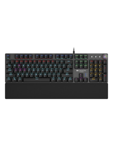  Гейминг клавиатура Canyon - Nightfall, тъмносива