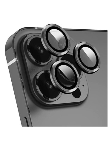 Протектор задна камера метални рингове MBX за iPhone 13 Pro, 13 Pro Max, Черен