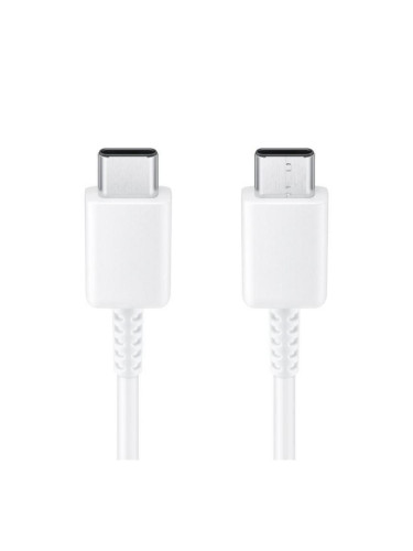 Оригинален кабел Samsung USB-C - USB-C, EP-DA705BBE, 1м, 3A, в плик, Бял