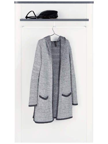 АЛАСИО ЗАКАЧАЛКА ПАНЕЛ ЗА СТЕНА 85/30/148.5h БЯЛ / ТЪМНОСИВ