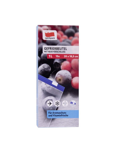 15 БР. ТОРБИЧКИ ЗА ЗАМРАЗЯВАНЕ С ЦИП 1 Л