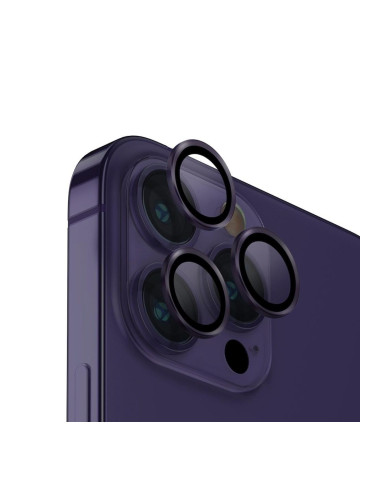 Протектор задна камера метални рингове MBX за iPhone 14 Pro, 14 Pro Max, Лилав