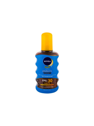 Nivea Sun Protect & Bronze Oil Spray SPF30 Слънцезащитна козметика за тяло 200 ml