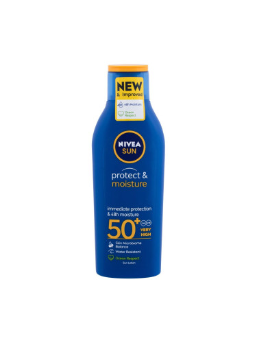 Nivea Sun Protect & Moisture SPF50+ Слънцезащитна козметика за тяло 200 ml