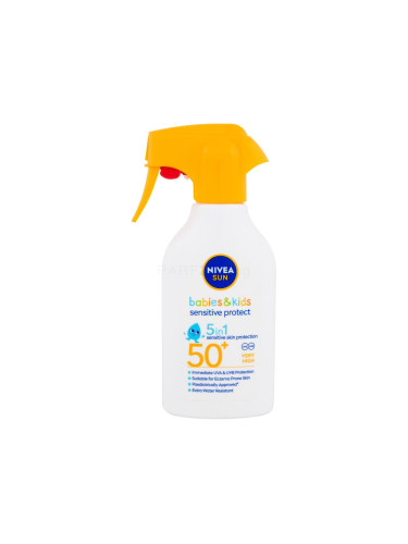 Nivea Sun Babies & Kids Sensitive Protect Spray SPF50+ Слънцезащитна козметика за тяло за деца 270 ml