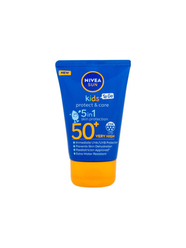 Nivea Sun Kids Protect & Care Sun Lotion 5 in 1 SPF50+ Слънцезащитна козметика за тяло за деца 50 ml