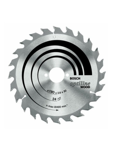 Диск циркулярен HM за дърво, Bosch Optiline Wood, 130x20ммx20T