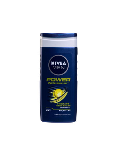 Nivea Men Power Fresh Душ гел за мъже 250 ml