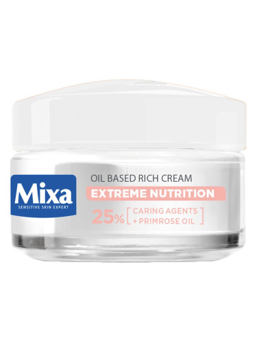 Mixa Extreme Nutrition Oil-based Rich Cream Дневен крем за лице за жени 50 ml