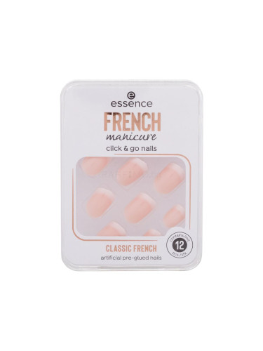 Essence French Manicure Click & Go Nails Изкуствени нокти за жени Нюанс 01 Classic French Комплект