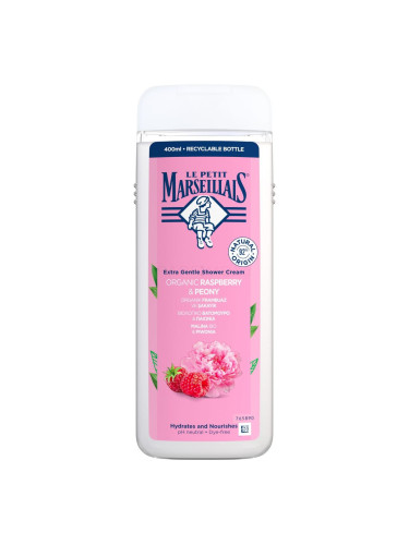 Le Petit Marseillais Extra Gentle Shower Cream Organic Raspberry & Peony Душ крем 400 ml
