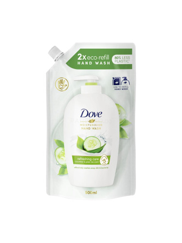 Dove Refreshing Cucumber & Green Tea Течен сапун за жени Пълнител 500 ml
