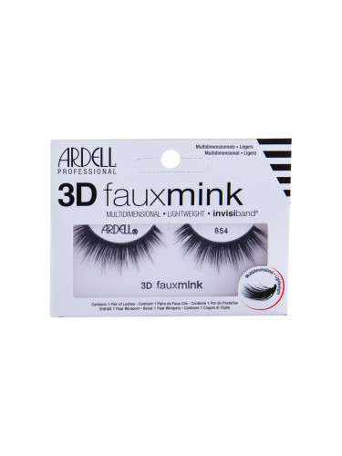 Ardell 3D Faux Mink 854 Изкуствени мигли за жени 1 бр Нюанс Black