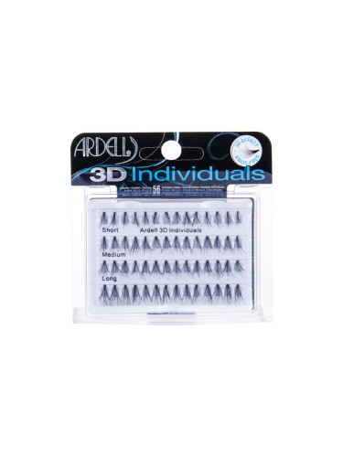 Ardell 3D Individuals Combo Pack Подаръчен комплект снопчета мигли 14 бр Short Black + снопчета мигли 14 бр Medium Black + снопчета мигли 28 бр Long Black