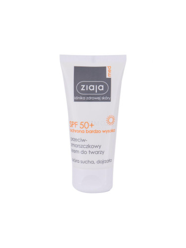 Ziaja Med Protective Anti-Wrinkle SPF50+ Слънцезащитен продукт за лице за жени 50 ml