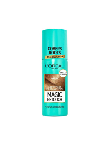 L'Oréal Paris Magic Retouch Instant Root Concealer Spray Боя за коса за жени 75 ml Нюанс Beige