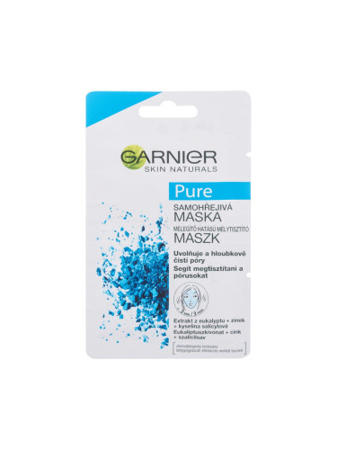 Garnier Skin Naturals Pure Self-Heating Mask Маска за лице за жени 12 ml