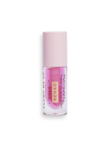 Makeup Revolution London Rehab Plump Me Up Lip Serum Масло за устни за жени 4,6 ml Нюанс Pink Glaze