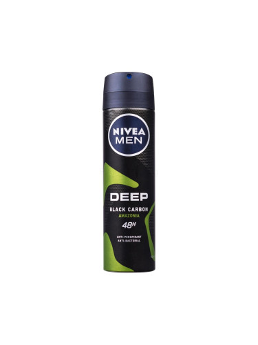 Nivea Men Deep Black Carbon Amazonia 48H Антиперспирант за мъже 150 ml