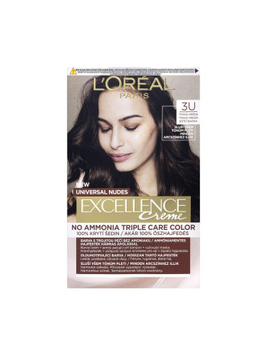 L'Oréal Paris Excellence Creme Triple Protection Боя за коса за жени 48 ml Нюанс 3U Dark Brown