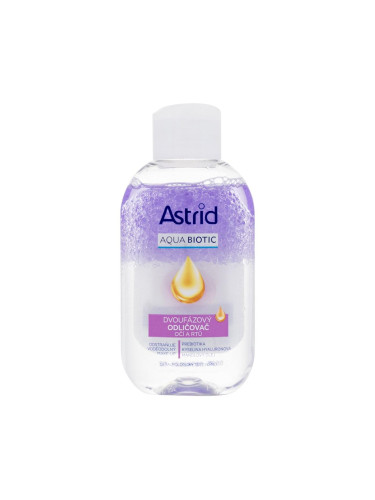 Astrid Aqua Biotic Two-Phase Remover Почистване на грим от очите за жени 125 ml