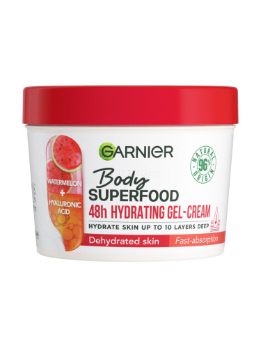 Garnier Body Superfood 48h Hydrating Gel-Cream Watermelon & Hyaluronic Acid Крем за тяло за жени 380 ml