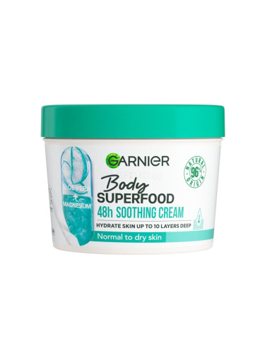 Garnier Body Superfood 48h Soothing Cream Aloe Vera + Magnesium Крем за тяло за жени 380 ml