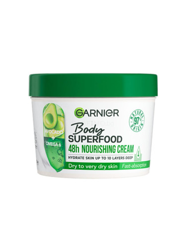 Garnier Body Superfood 48h Nourishing Cream Avocado Oil + Omega 6 Крем за тяло за жени 380 ml