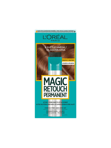 L'Oréal Paris Magic Retouch Permanent Боя за коса за жени 18 ml Нюанс 6 Light Brown