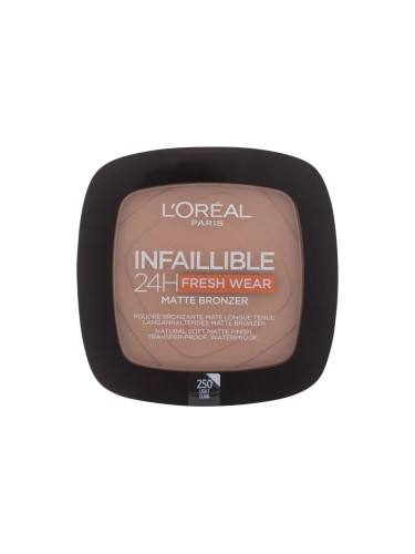 L'Oréal Paris Infaillible 24H Fresh Wear Matte Bronzer Бронзант за жени 9 гр Нюанс 250 Light