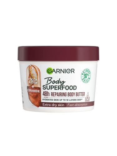 Garnier Body Superfood 48h Repairing Butter Cocoa + Ceramide Масло за тяло за жени 380 ml
