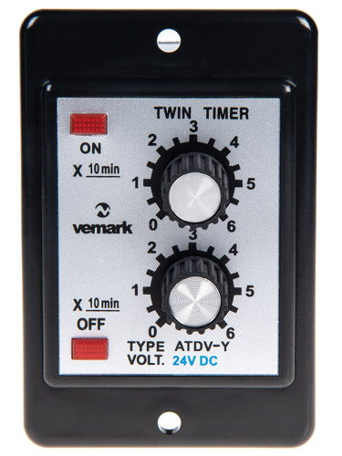Реле за време, циклично, ATDV-Y, 24VDC, NO+NC, 5(2, 0.5)A/250VAC, 0-60min