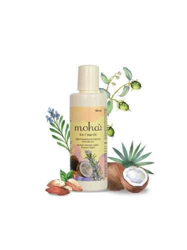 Масло за коса МОХА 5 в 1, Charak Pharma, 100 мл