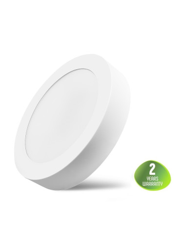 LED панел, за открит монтаж, 12W, кръг, 230VAC, 1060lm, 4000K, неутрално бял, ф172mm, BP03-61210
