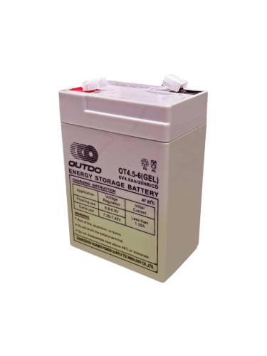 Тягов акумулатор 6V, 4.5Ah, гелов, OT4.5-6(GEL)/CD, OUTDO