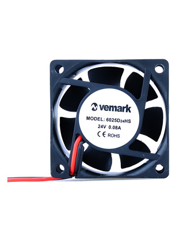 Вентилатор, 24VDC, 60x60x25mm, 3.6W, с втулка, 40m3/h, VM6025D24HS