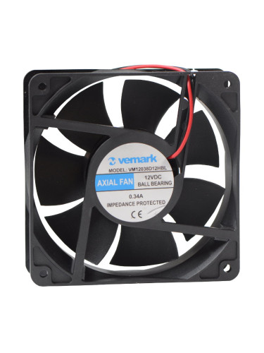Вентилатор, 12VDC, 120x120x38mm, 4.8W, с лагер, 161.41m3/h, VM12038D12HBL