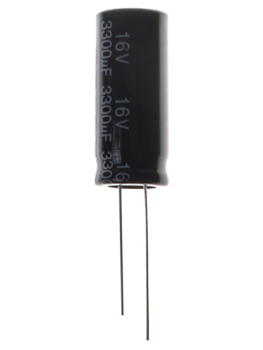 Кондензатор електролитен 3300uF, 16V, THT, ф13x30mm, Low ESR, нисък импеданс