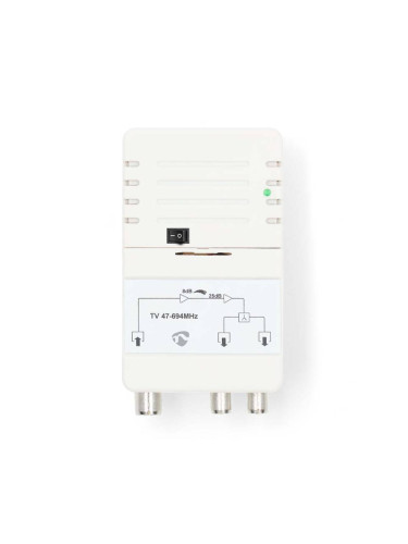 Антенен усилвател, 2 изхода, 25 dB, бял, SAMP42222WT, NEDIS
