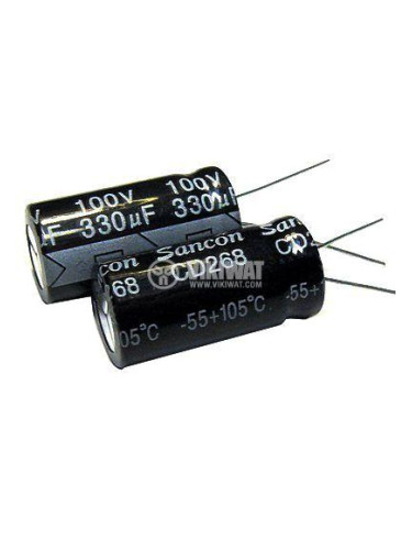 Кондензатор електролитен 6800uF, 16V, THT, Ф16x26mm
