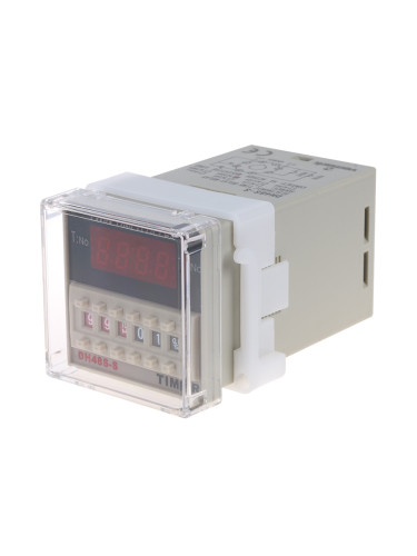 Реле за време, циклично, цифрово, DH48S-S, 220VAC, NO+NC, 5(2,0.5) A/250 VAC, 0.01s до 990h, Reset
