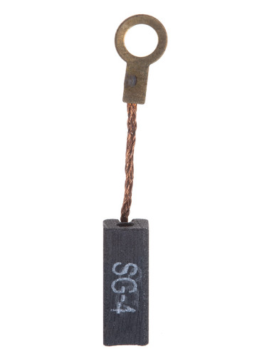 Четка въглено-графитна, SG-06-016, 16.5x6.3х6.3mm, с централен извод, накрайник тип ухо Ф4 mm