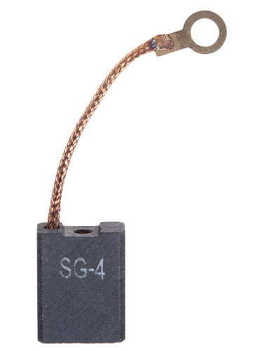 Четка въглено-графитна, SG-20-006, 8х14х18 mm, със страничен извод, накрайник тип ухо Ф 4 mm