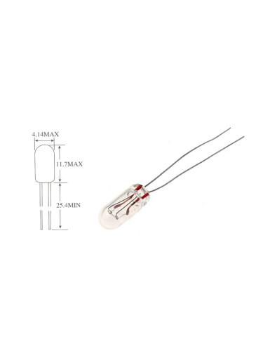 Mиниатюрна лампа 6V, 60mA, ф4.2х11.7mm